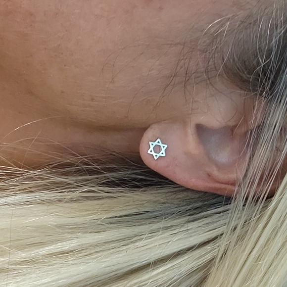 STAR OF DAVID EARRINGS, unisex - Picture 1 of 4